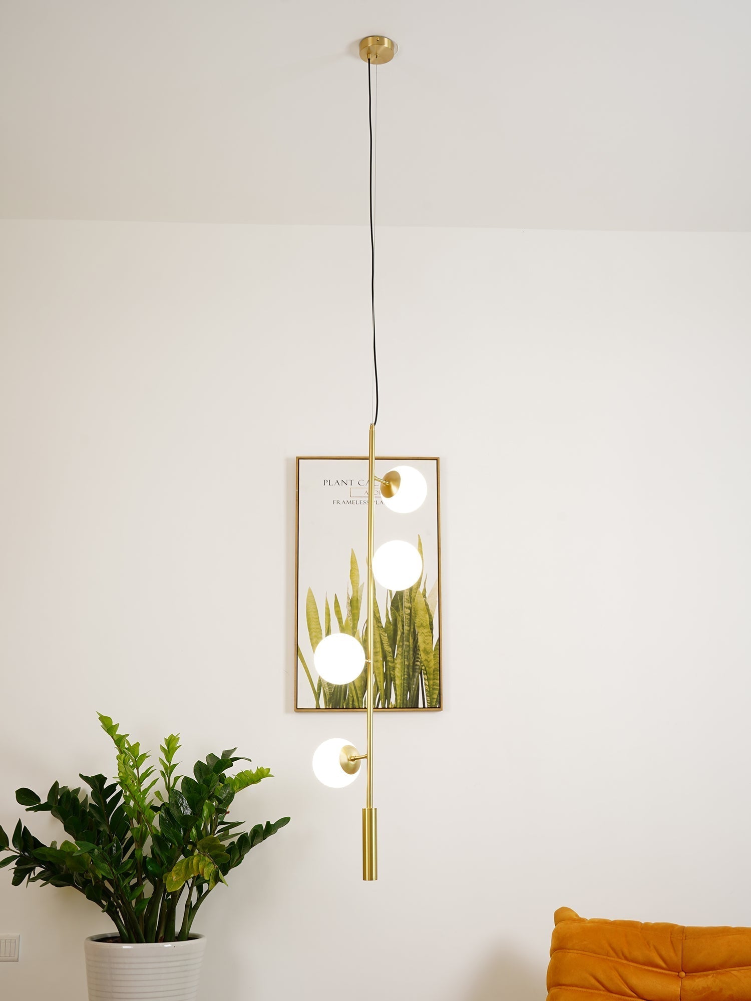 Erevia Brass & Glass Pendant Light-Neutral Decor