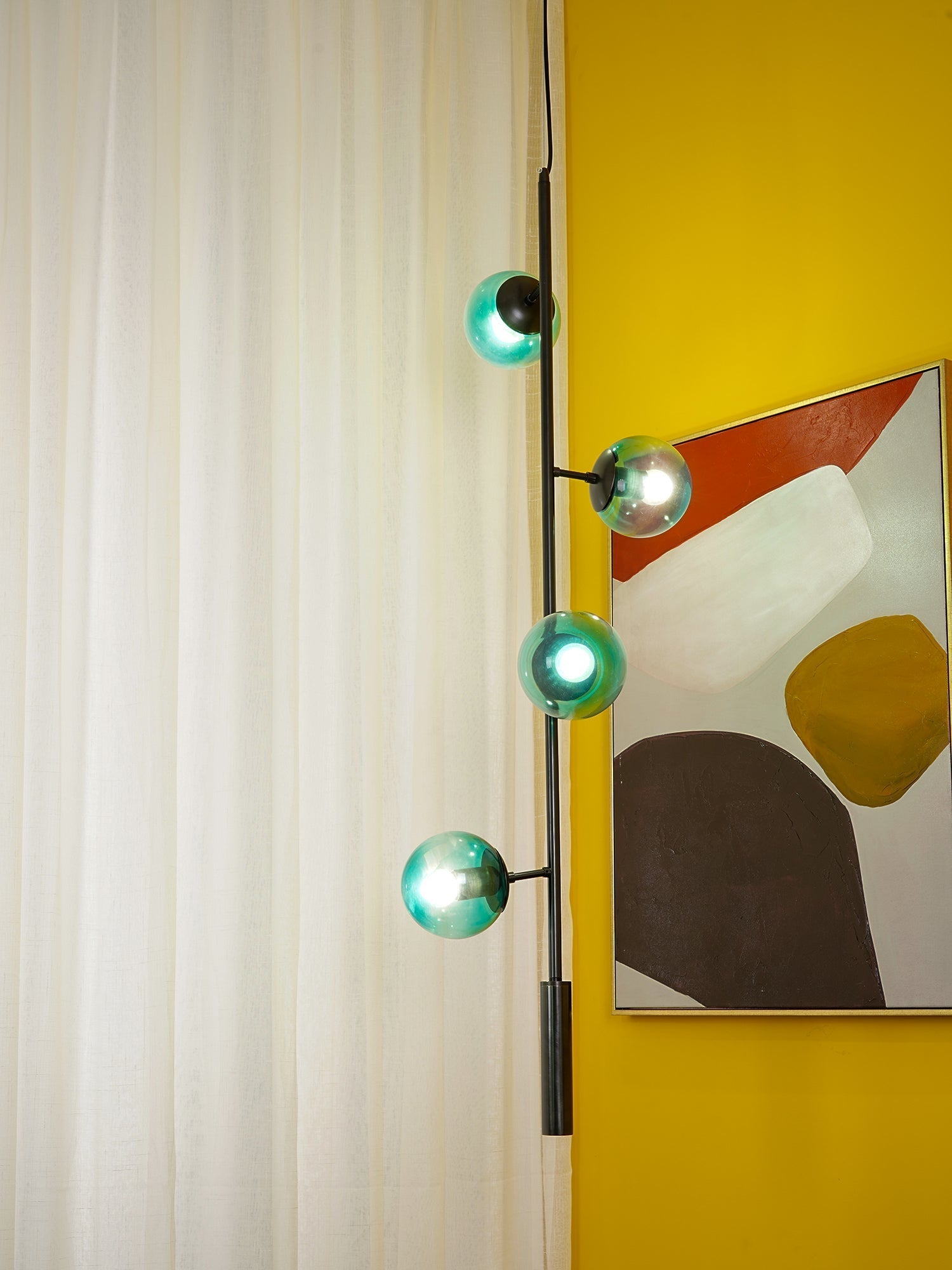 Erevia Brass & Glass Pendant Light-Neutral Decor