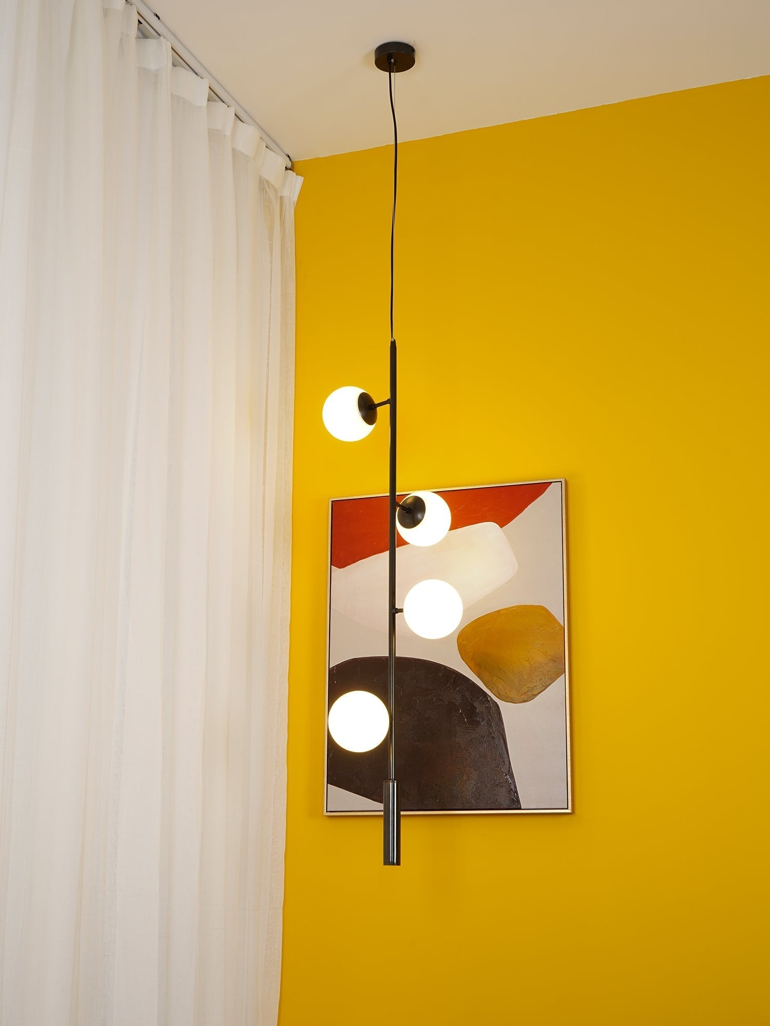 Erevia Brass & Glass Pendant Light-Neutral Decor