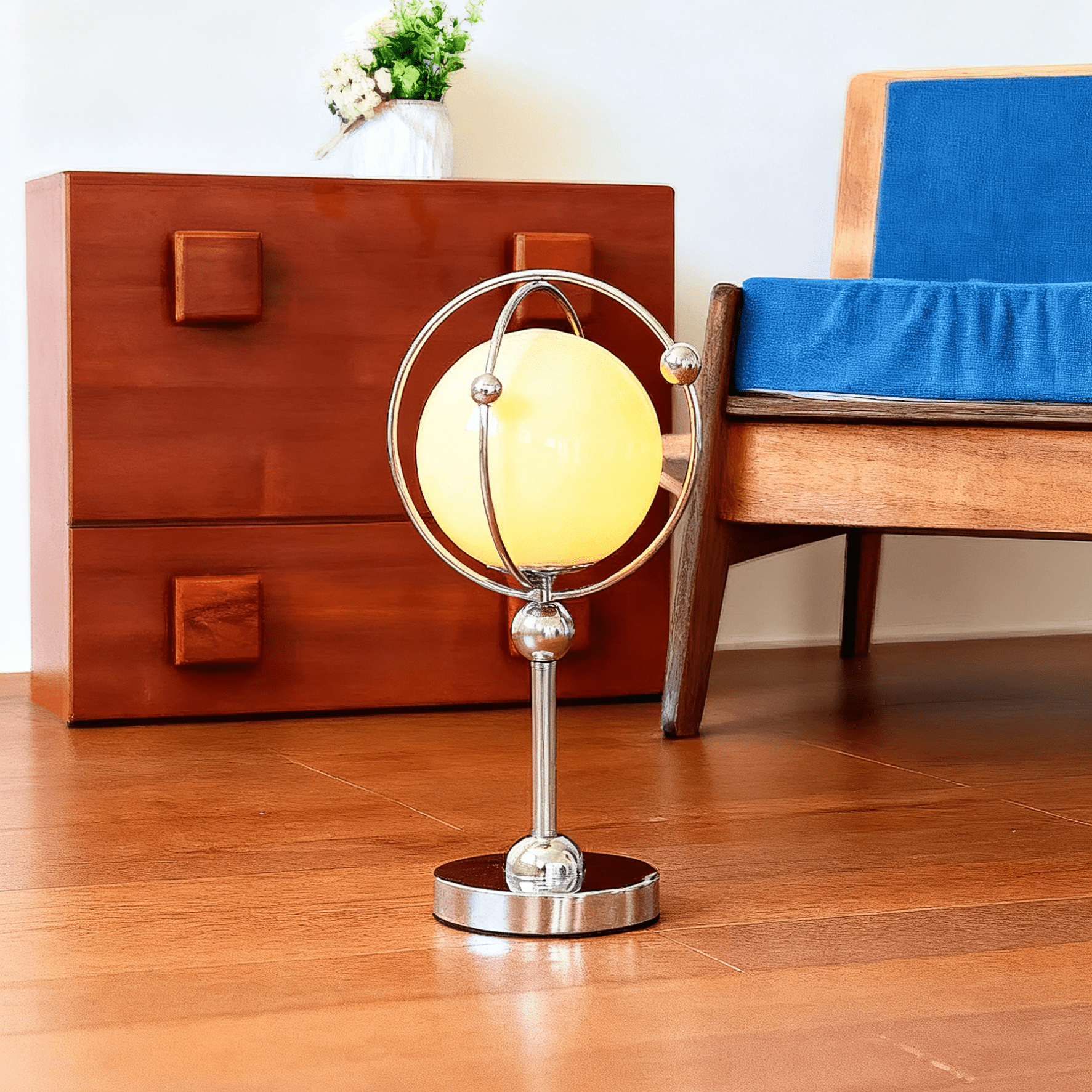 Orb Cage Table Lamp-Neutral Decor