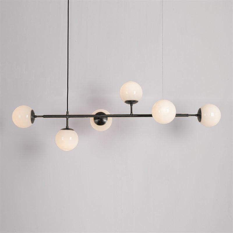 Yorvin Pendant Lamp Orb Brass Glass for Living Room-Neutral Decor