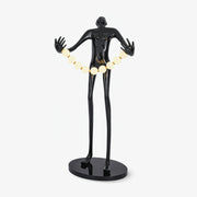 Orbit Beaded Sculptural Floor Lamp-Neutral Decor