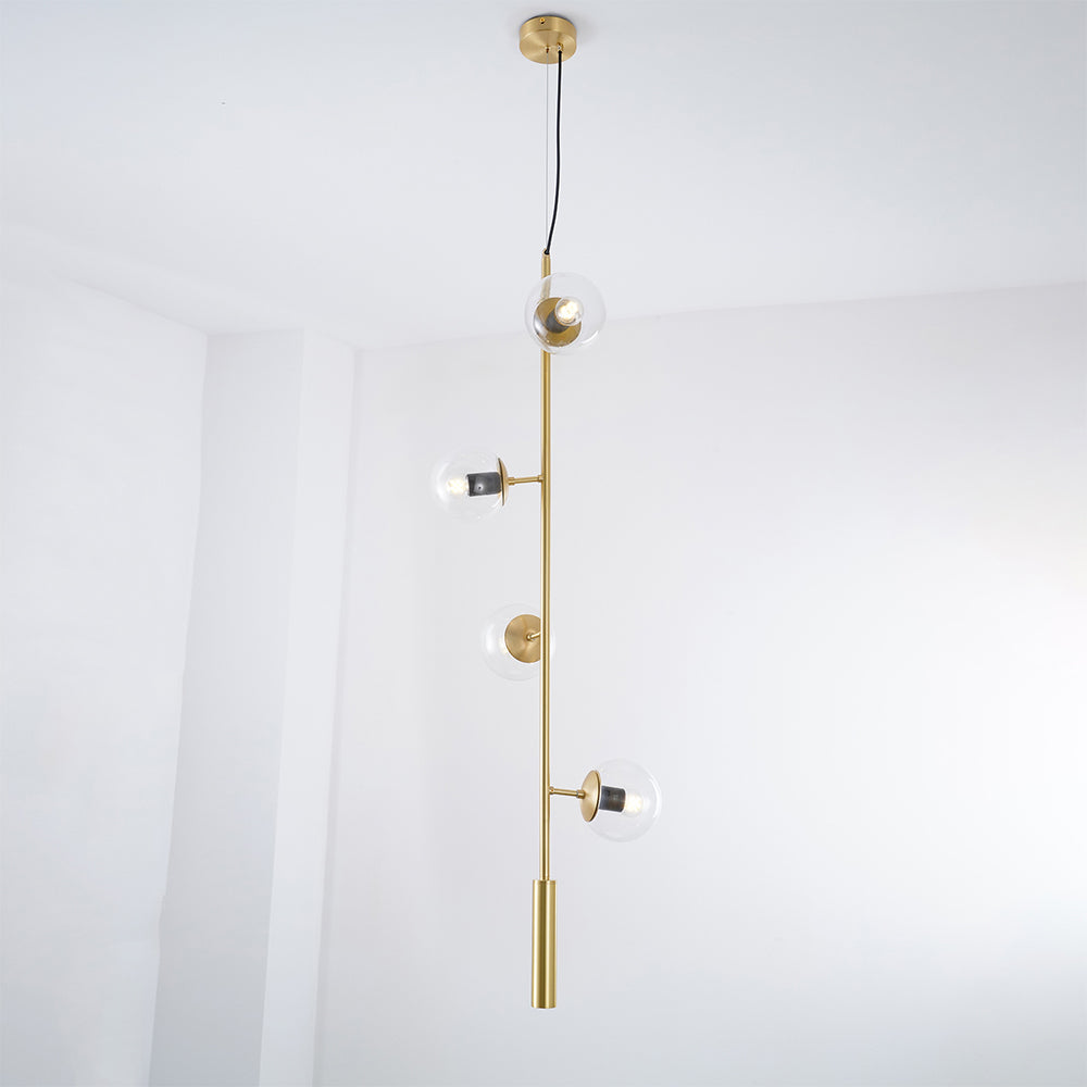 Erevia Brass & Glass Pendant Light-Neutral Decor