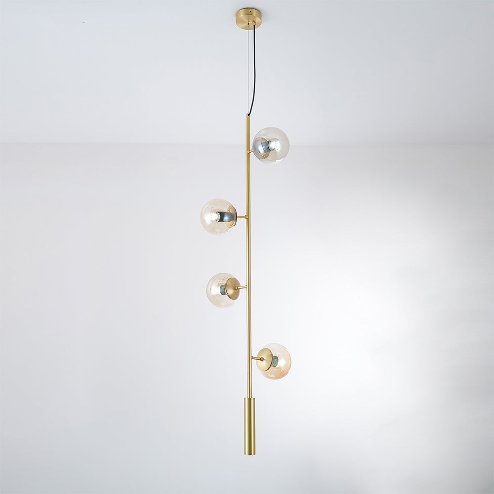 Erevia Brass & Glass Pendant Light-Neutral Decor