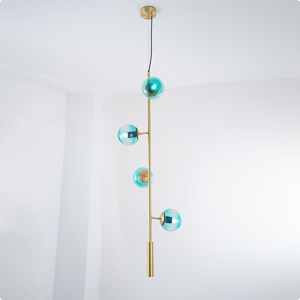 Erevia Brass & Glass Pendant Light-Neutral Decor