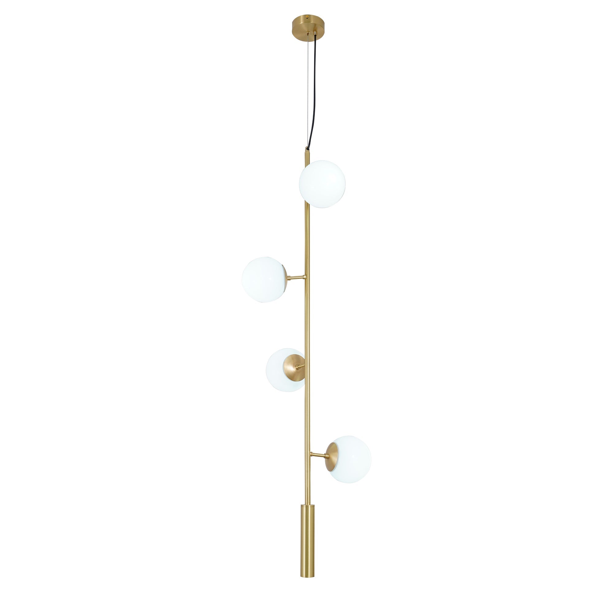 Erevia Brass & Glass Pendant Light-Neutral Decor