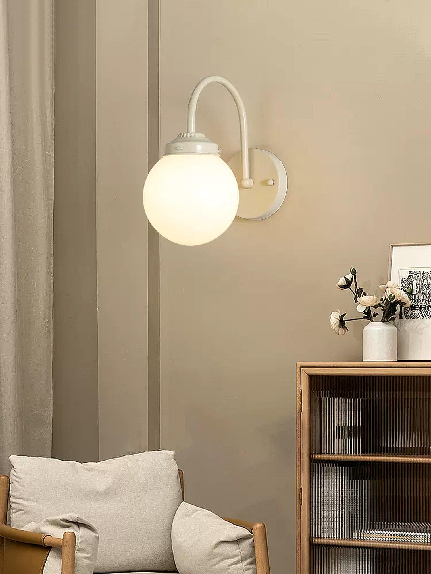 Zomareth Orb Surface Glass Wall Lamp-Neutral Decor