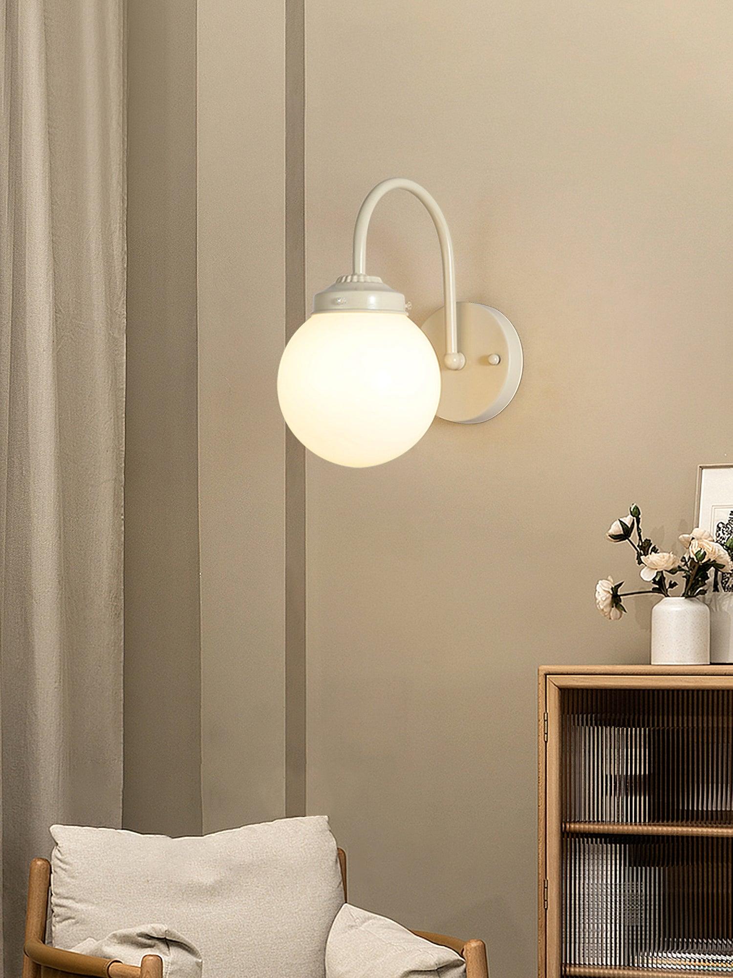 Zomareth Orb Surface Glass Wall Lamp-Neutral Decor