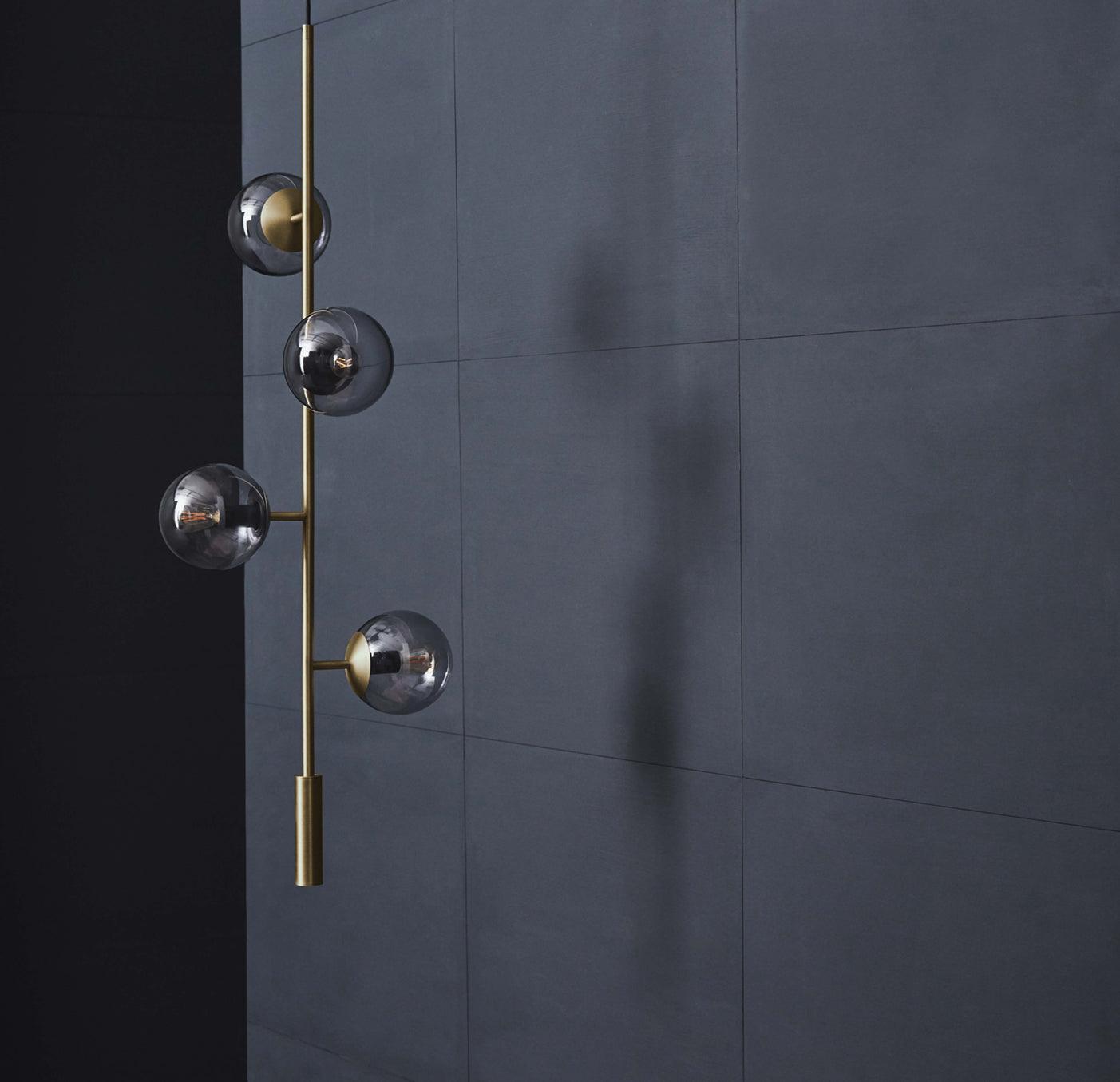 Erevia Brass & Glass Pendant Light-Neutral Decor