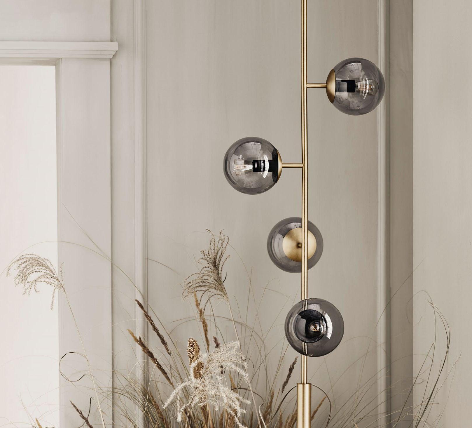 Erevia Brass & Glass Pendant Light-Neutral Decor