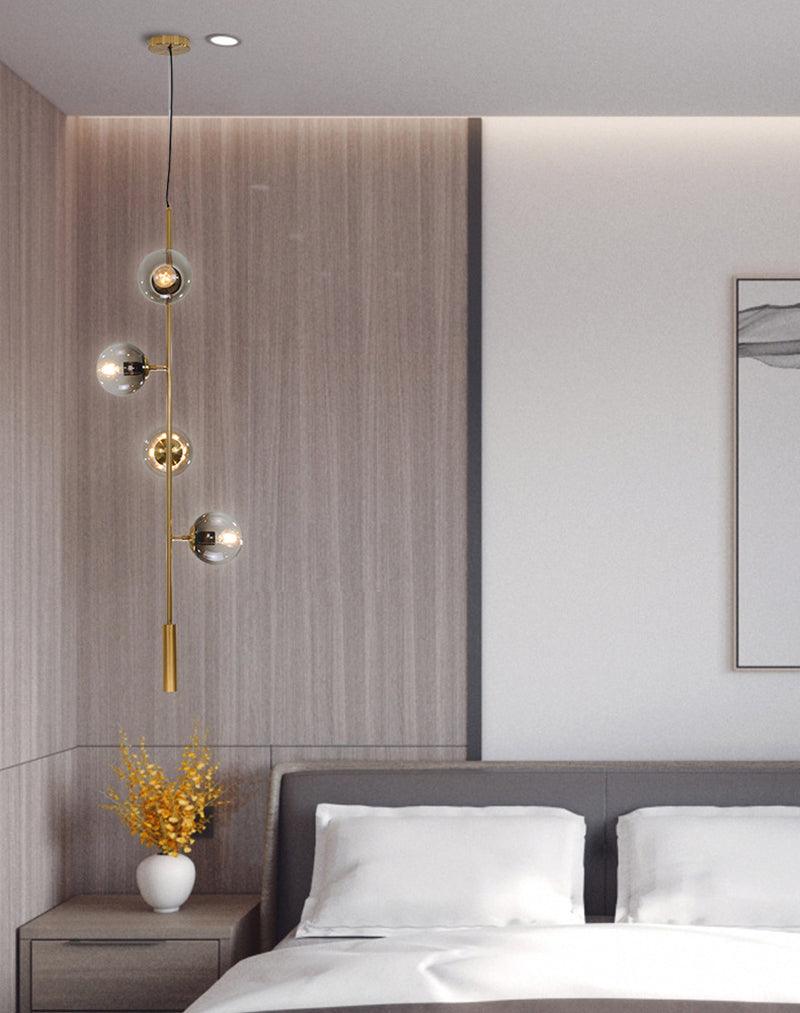 Erevia Brass & Glass Pendant Light-Neutral Decor