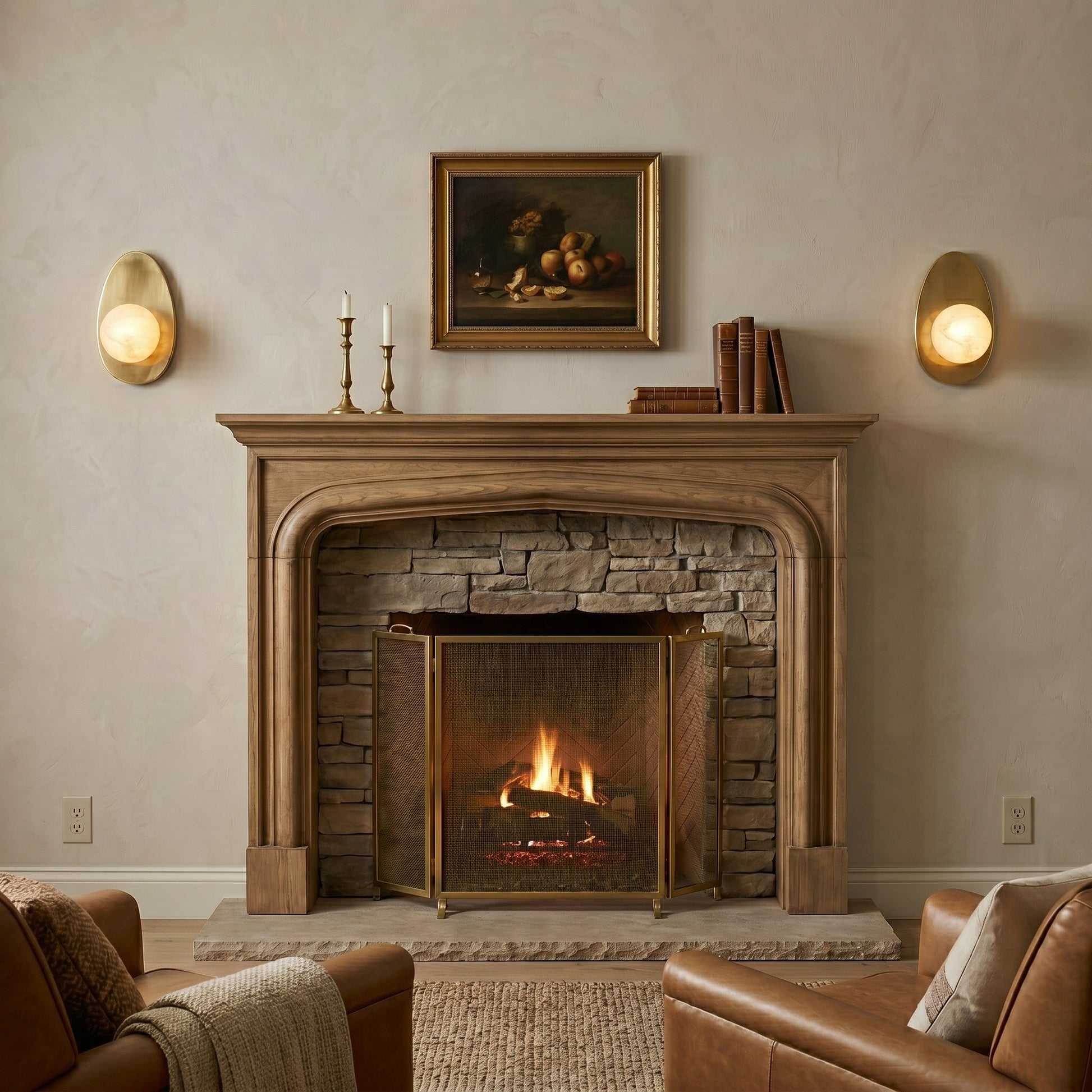 The sconce against a light wall for a subtle, integrated look.