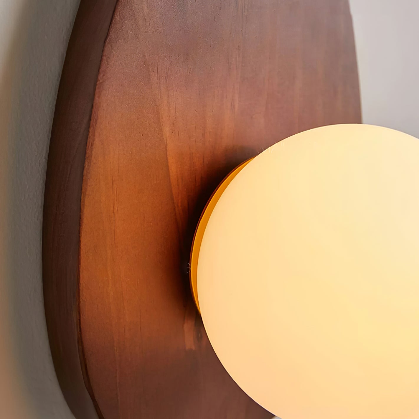 Derion Premium Nordic Art Walnut Glass Wall Lamp-Neutral Decor