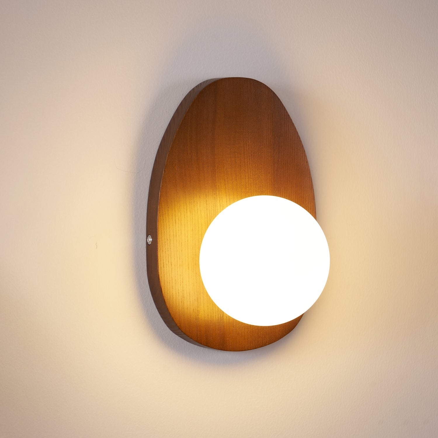 Derion Premium Nordic Art Walnut Glass Wall Lamp-Neutral Decor