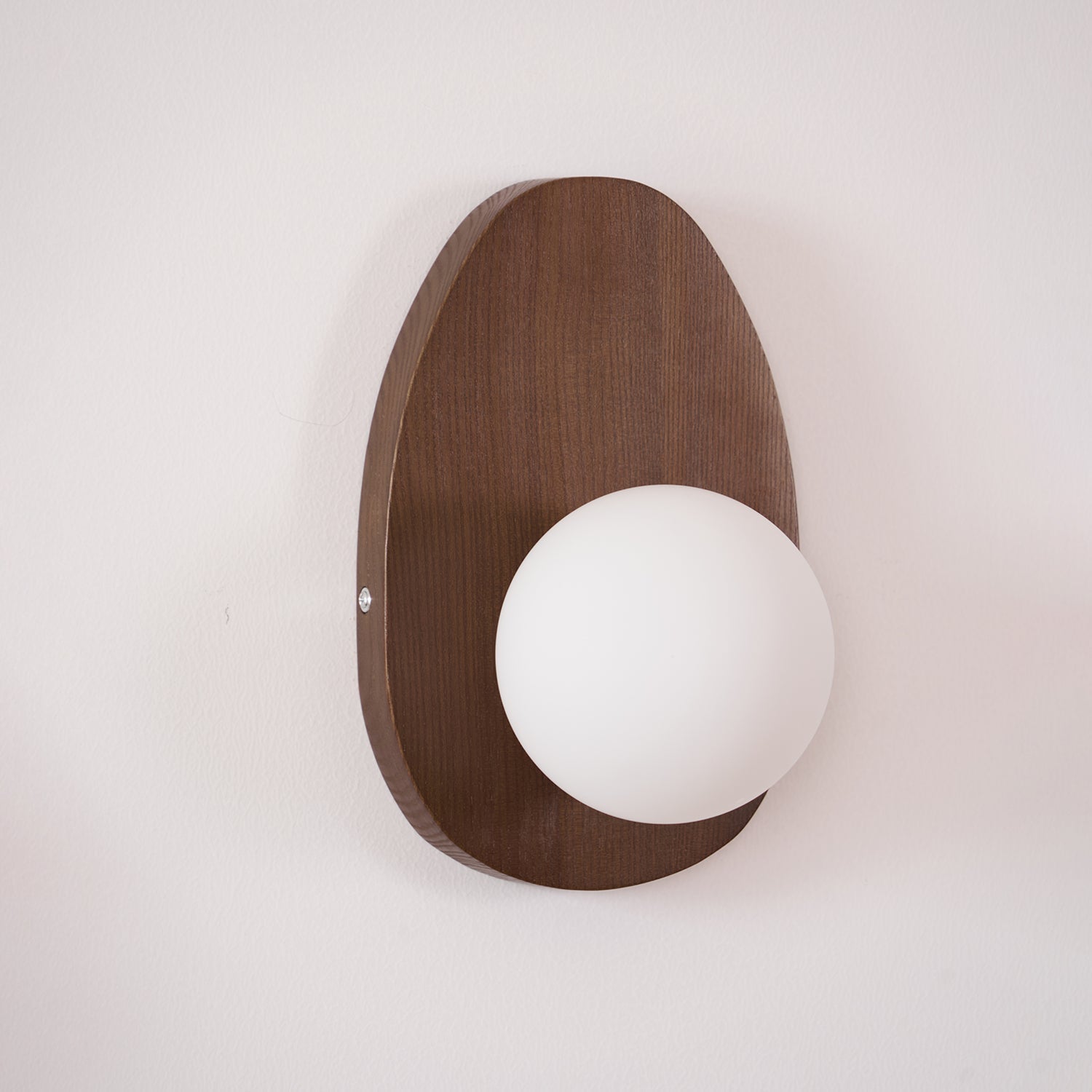 Nylaeiel Nordic Art Plug-in Walnut Glass Wood Wall Lamp-Neutral Decor