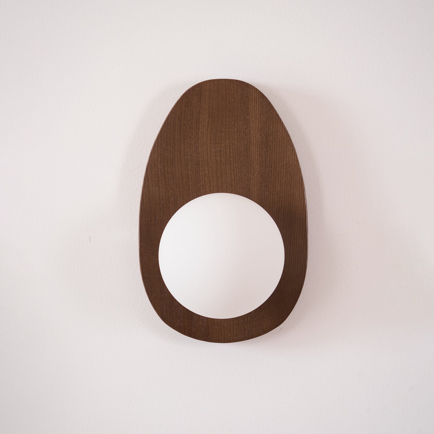 Nylaeiel Nordic Art Plug-in Walnut Glass Wood Wall Lamp-Neutral Decor