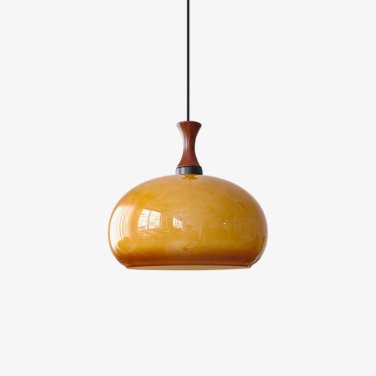 Gyls Modern Minimalist Wood Glass Pendant Lamp-Neutral Decor