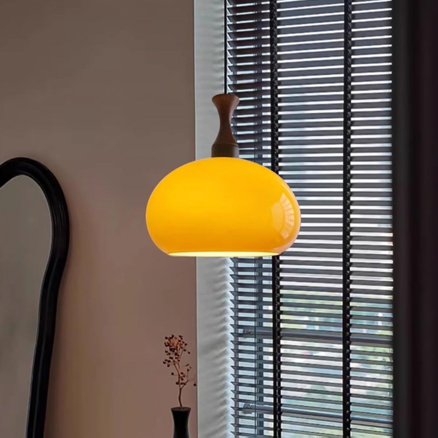 Gyls Modern Minimalist Wood Glass Pendant Lamp-Neutral Decor