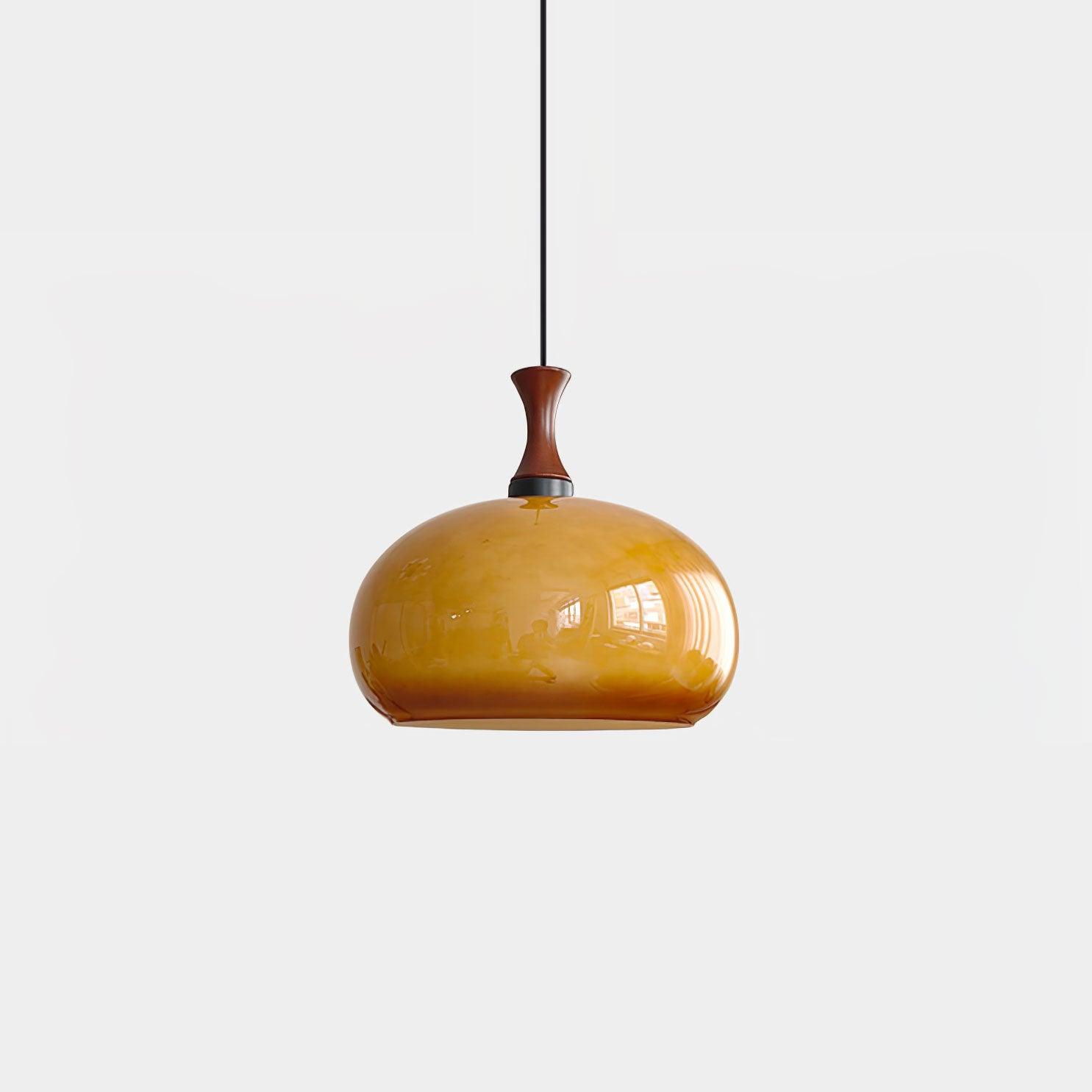 Gyls Modern Minimalist Wood Glass Pendant Lamp-Neutral Decor