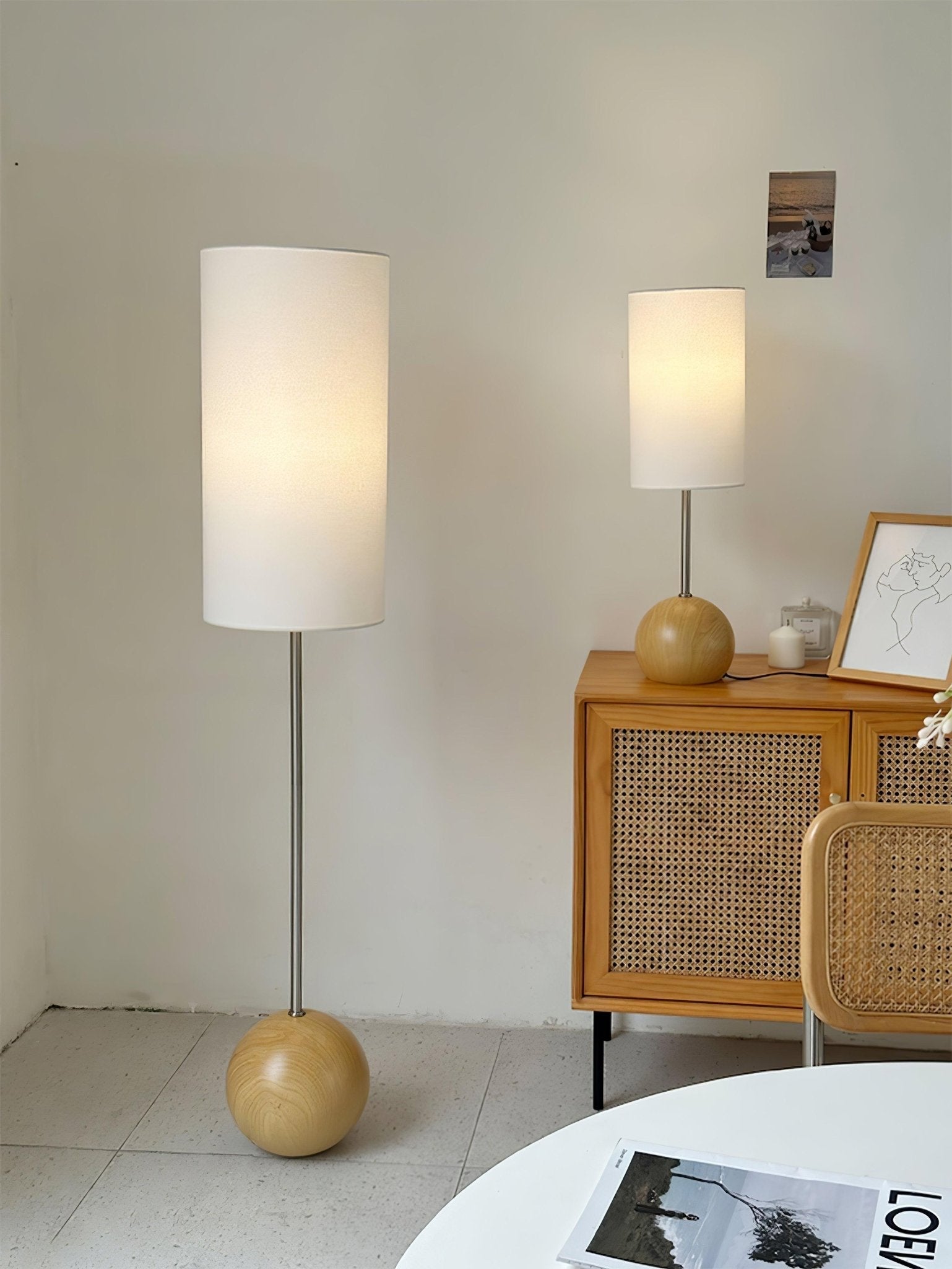 Cephaor Modern Fabric Floor Lamp-Neutral Decor