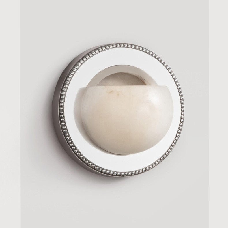 Orbit Pearl Alabaster Wall Light-Neutral Decor