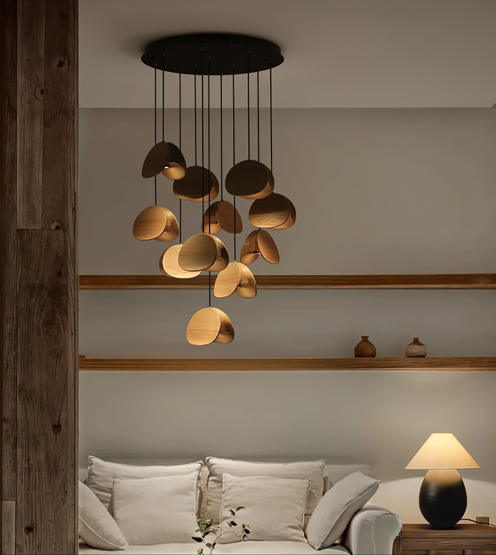 Tavro Minimalist Wood Pendant Light-Neutral Decor