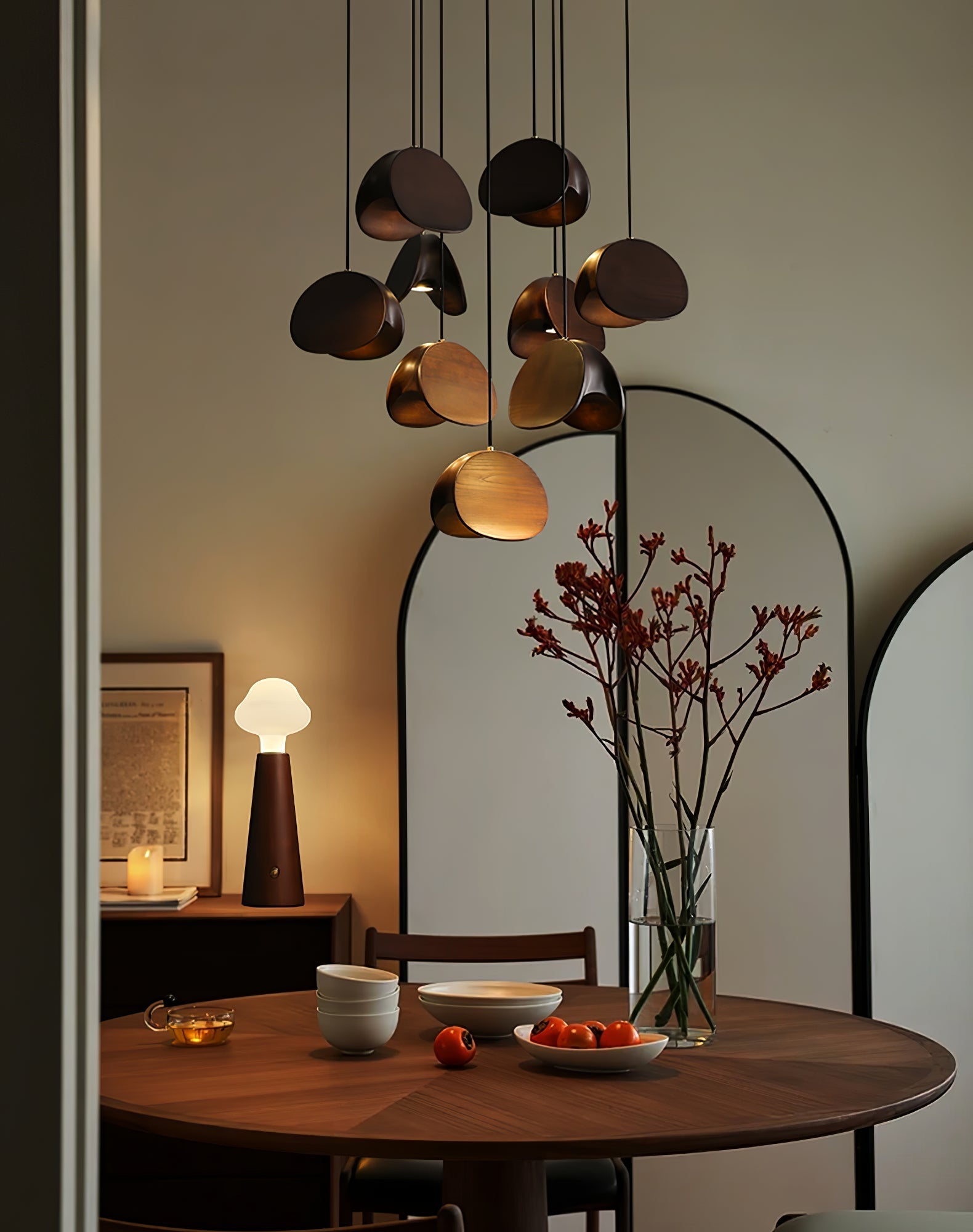 Tavro Minimalist Wood Pendant Light-Neutral Decor