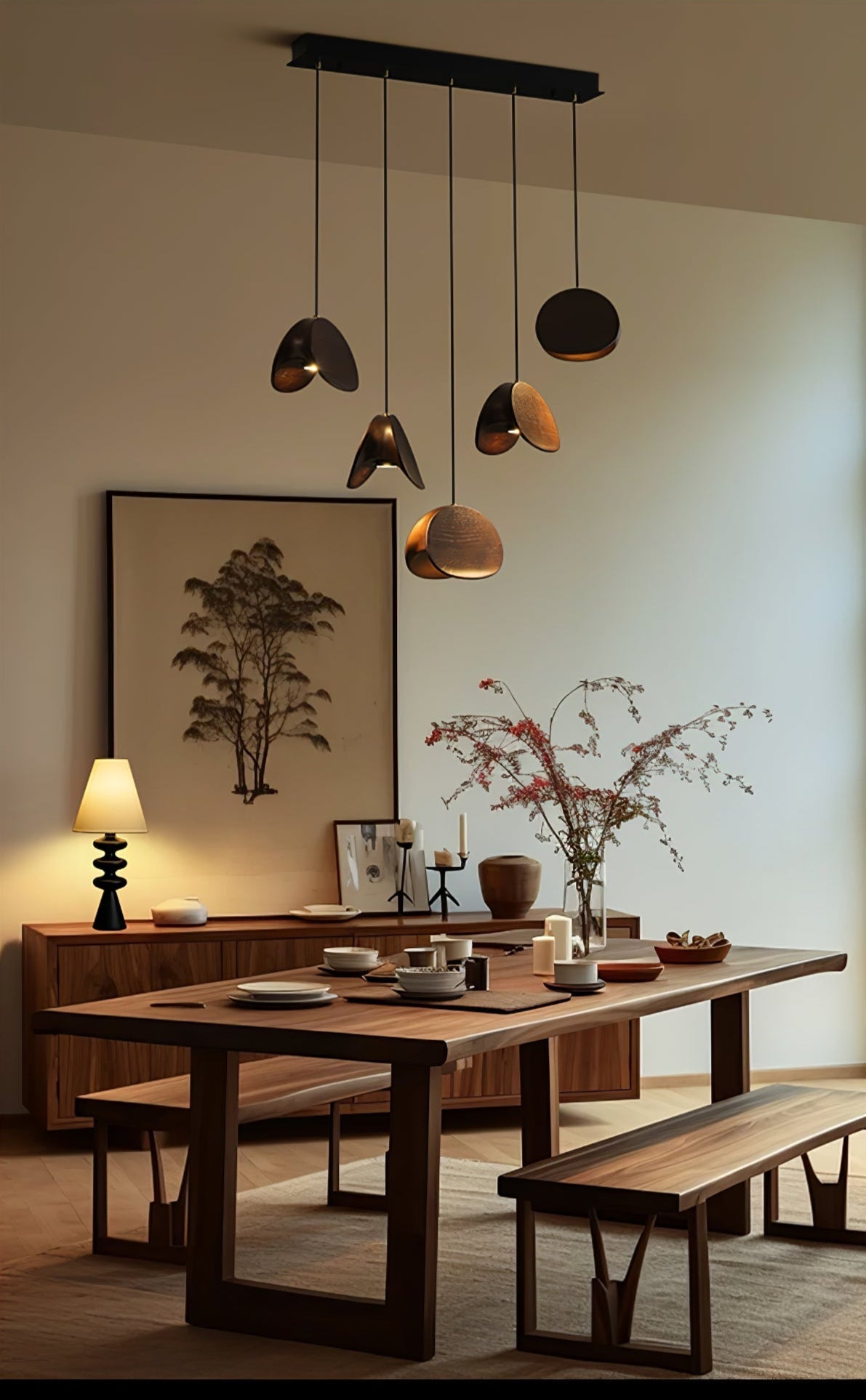 Tavro Minimalist Wood Pendant Light-Neutral Decor