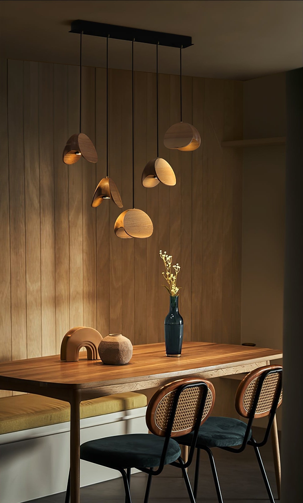 Tavro Minimalist Wood Pendant Light-Neutral Decor