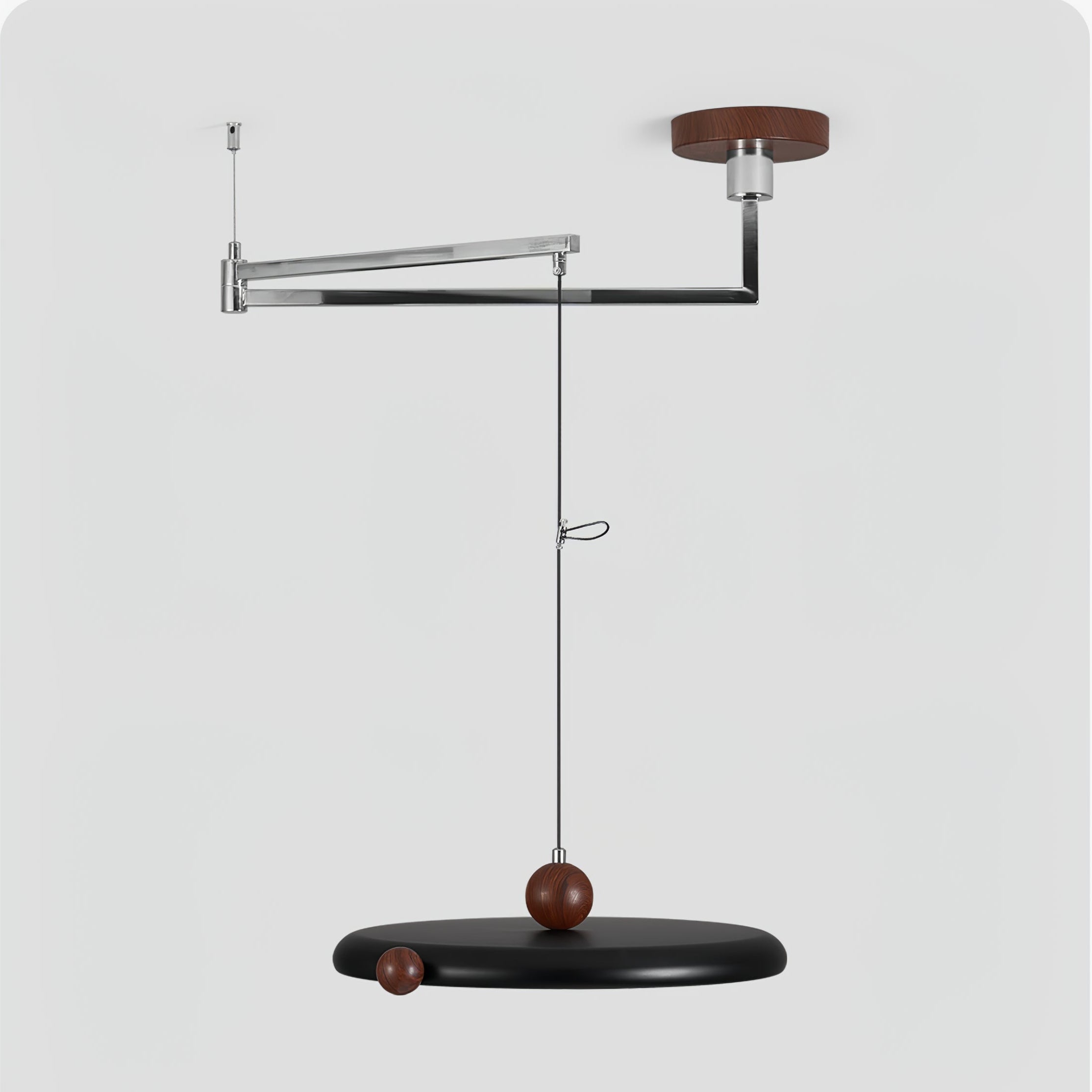 Ruby Line Swing Arm Pendant Lamp-Neutral Decor