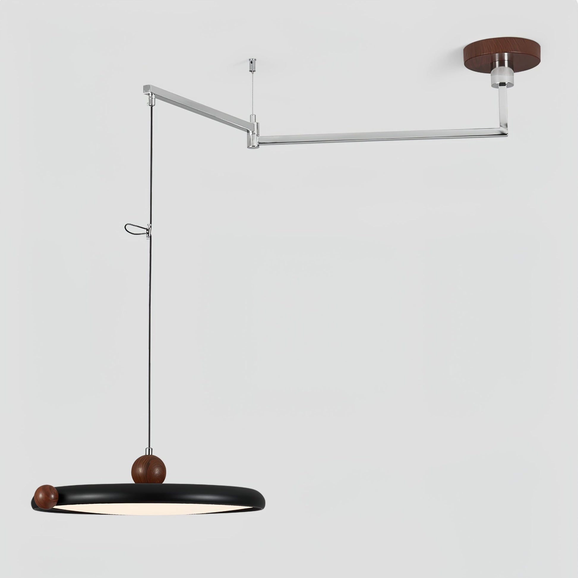 Ruby Line Swing Arm Pendant Lamp-Neutral Decor