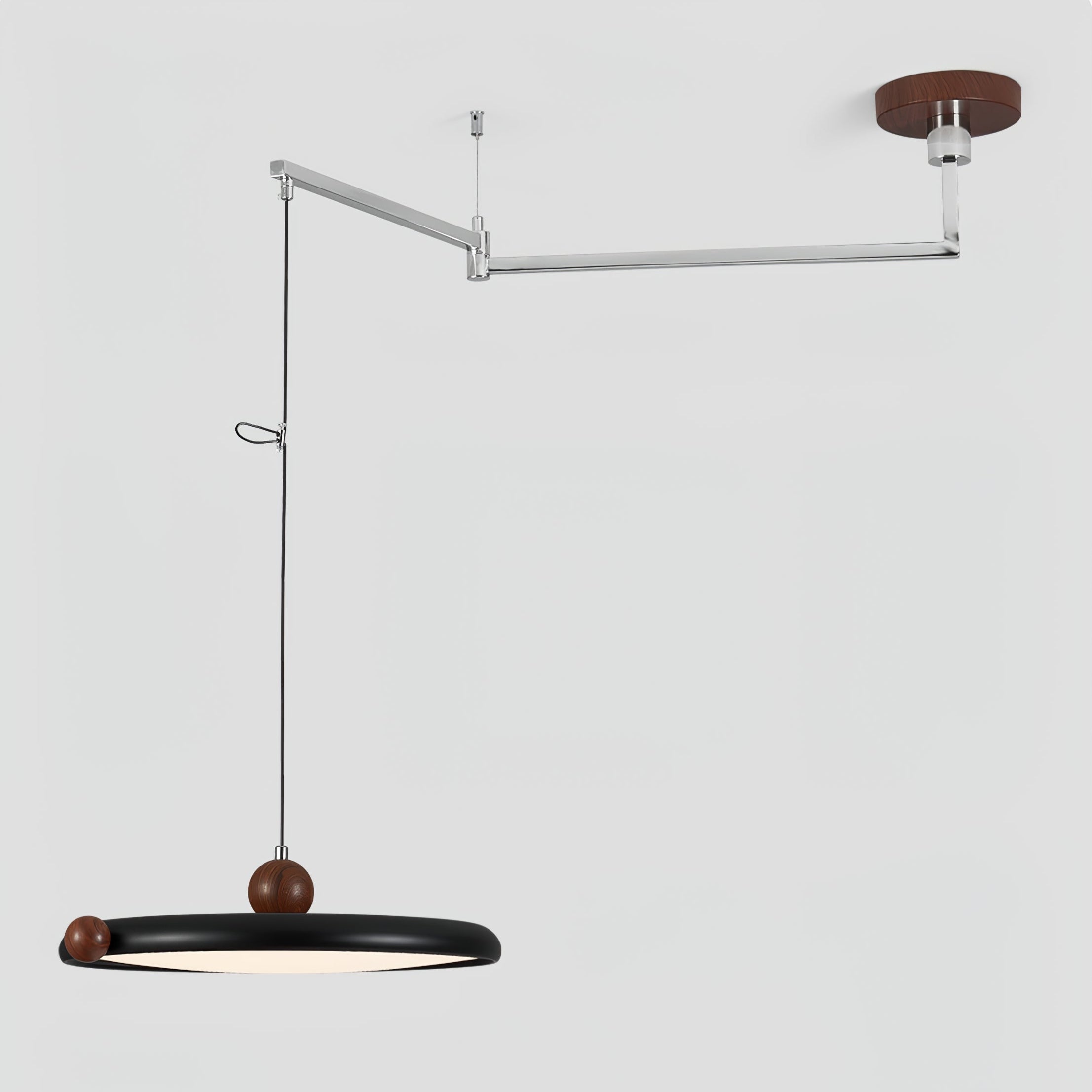 Ruby Line Swing Arm Pendant Lamp-Neutral Decor