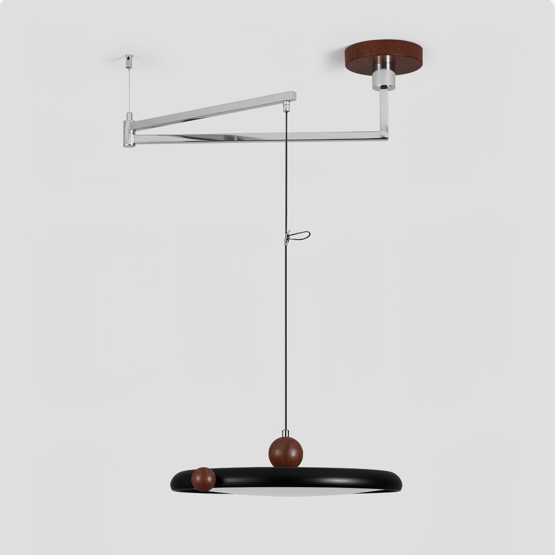 Ruby Line Swing Arm Pendant Lamp-Neutral Decor