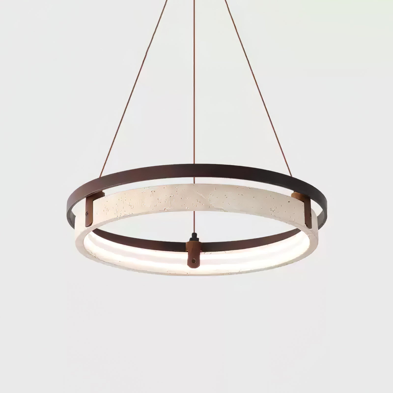 Panell Travertine Pendant Light-Neutral Decor