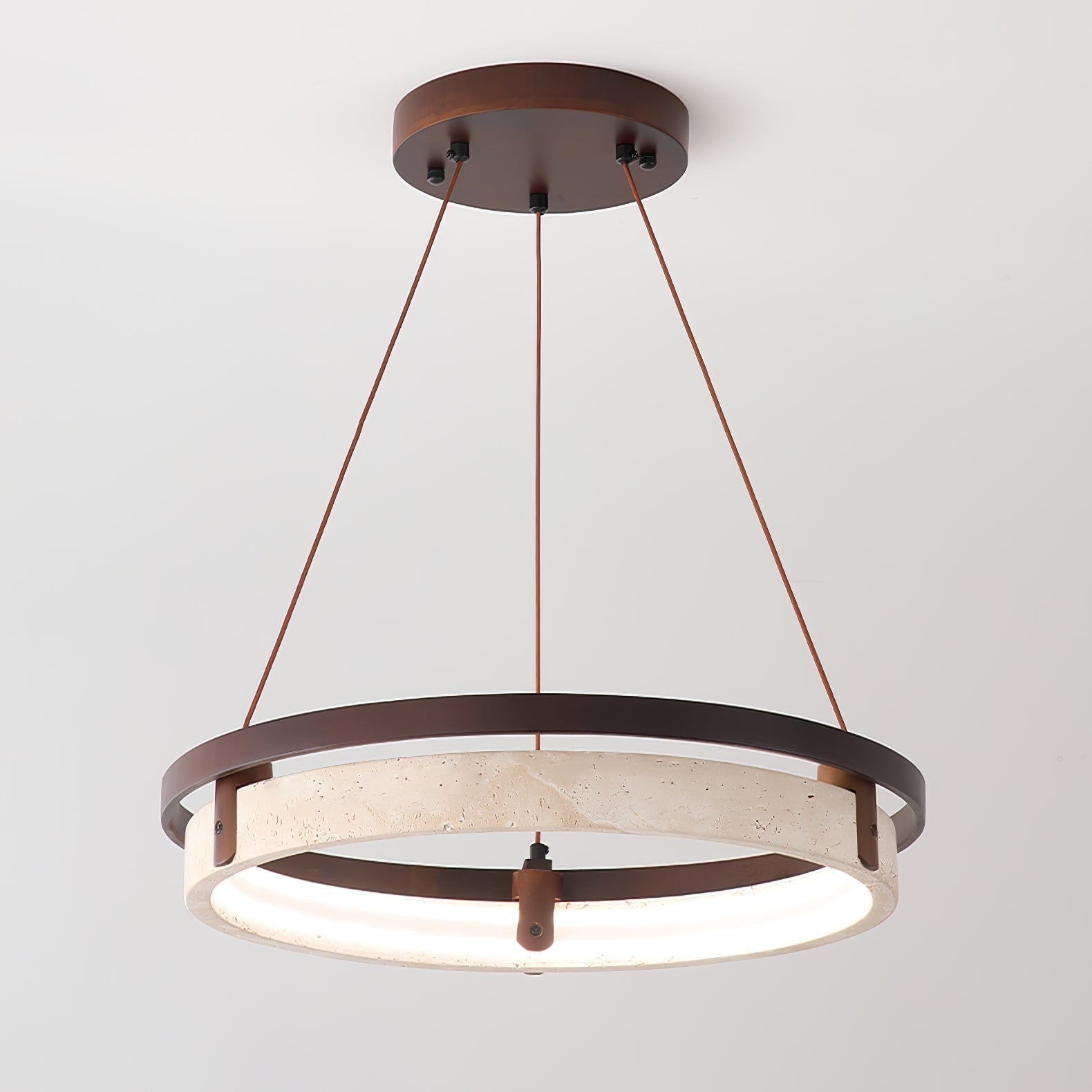 Panell Travertine Pendant Light-Neutral Decor
