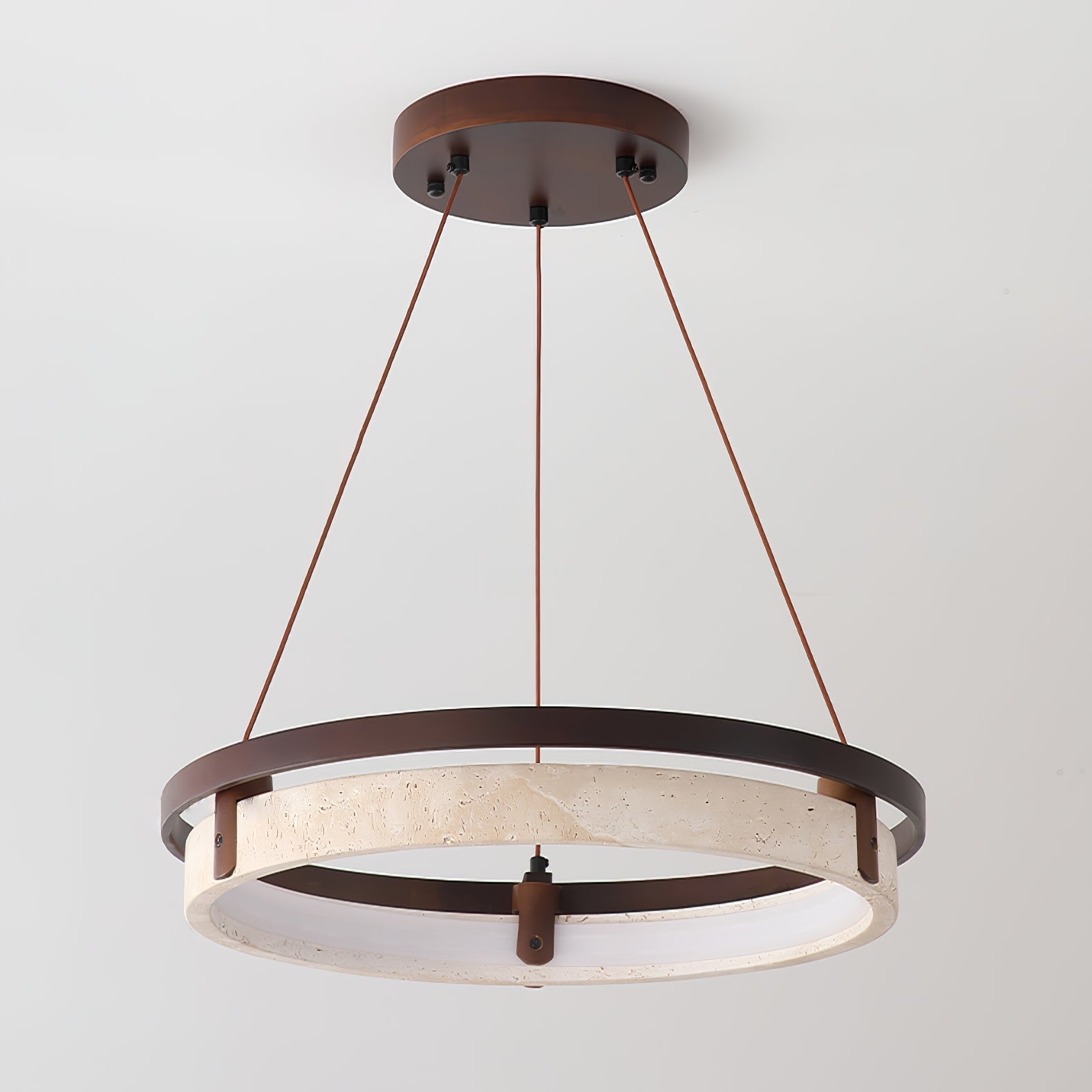 Panell Travertine Pendant Light-Neutral Decor