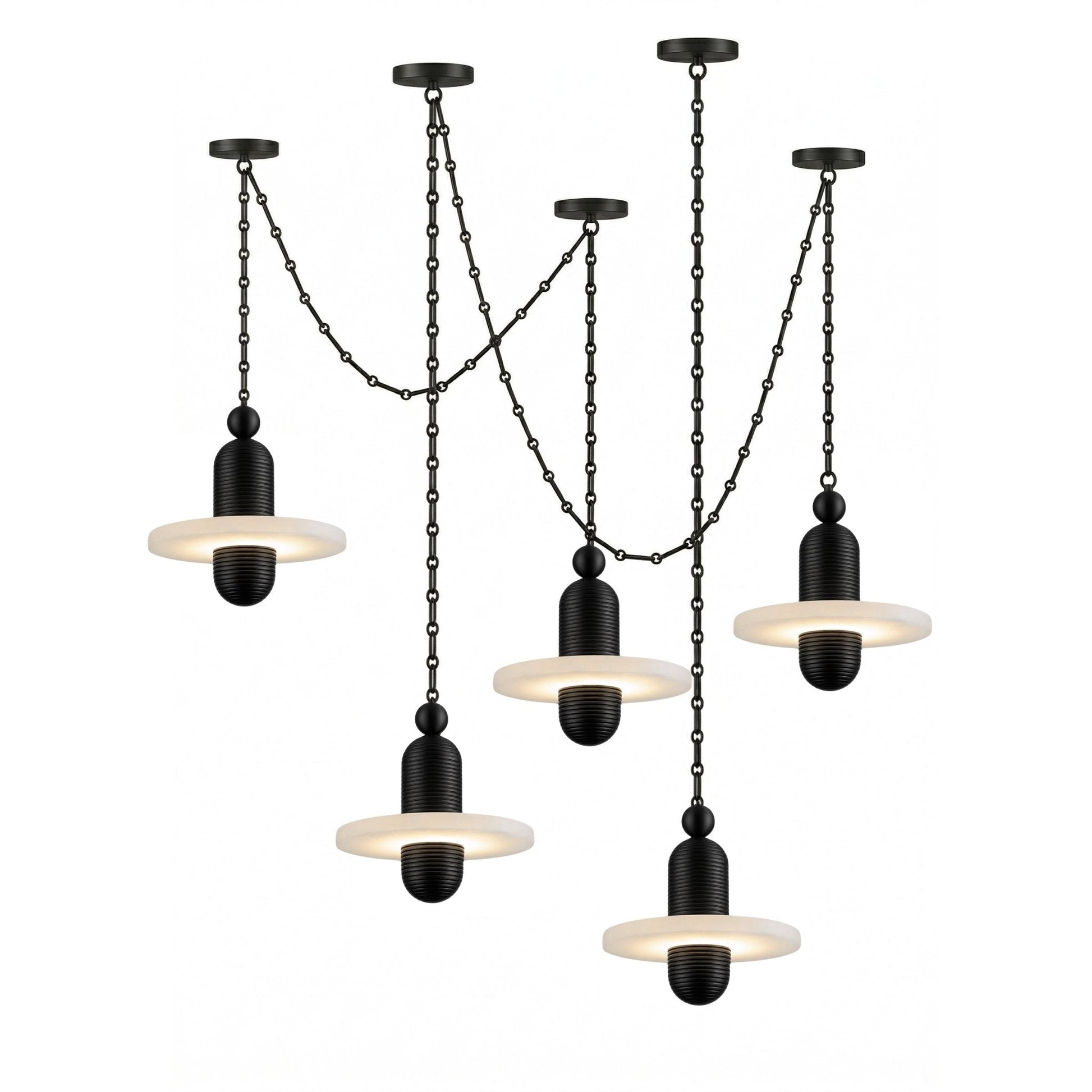 Orbital Drift Chain Chandelier-Neutral Decor