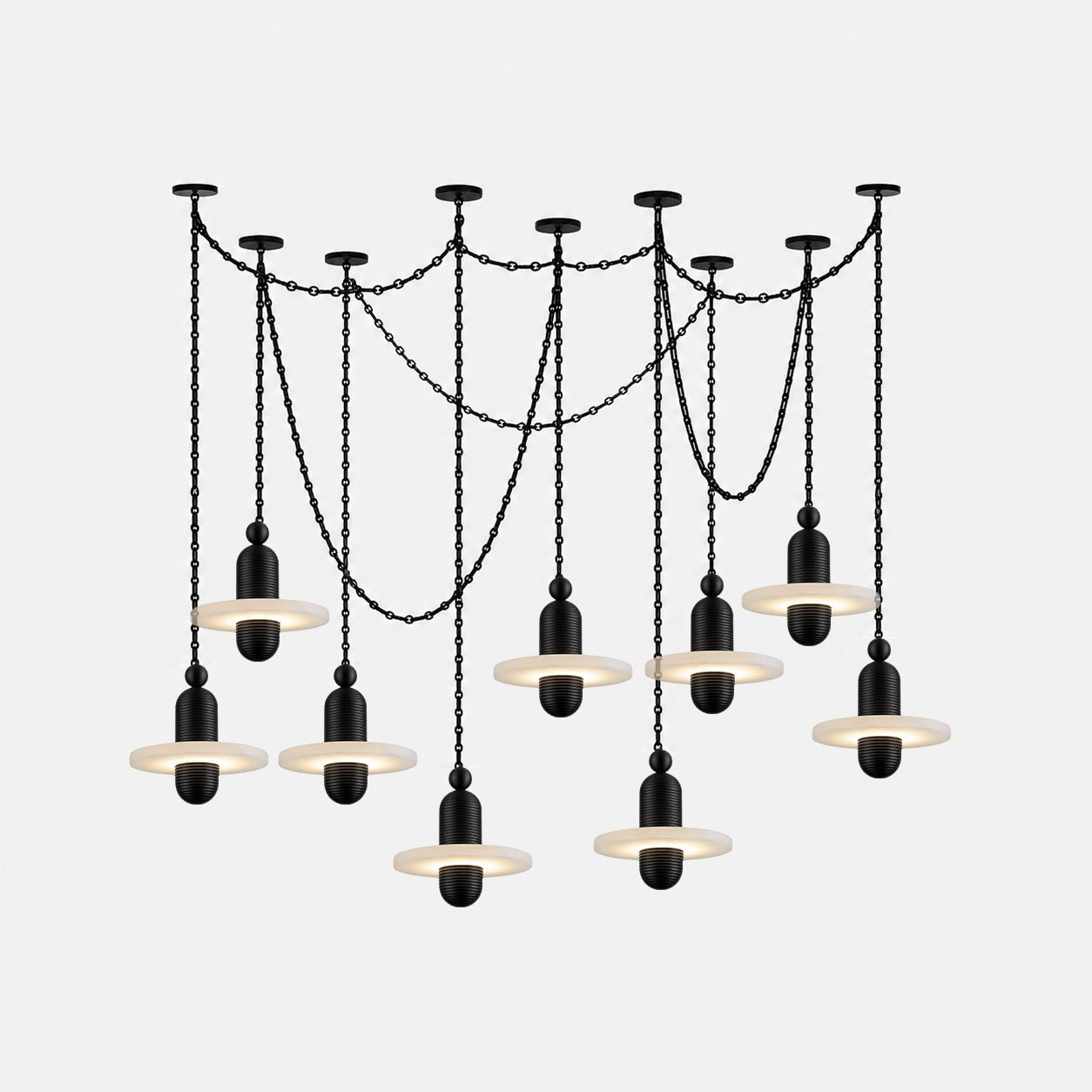 Orbital Drift Chain Chandelier-Neutral Decor