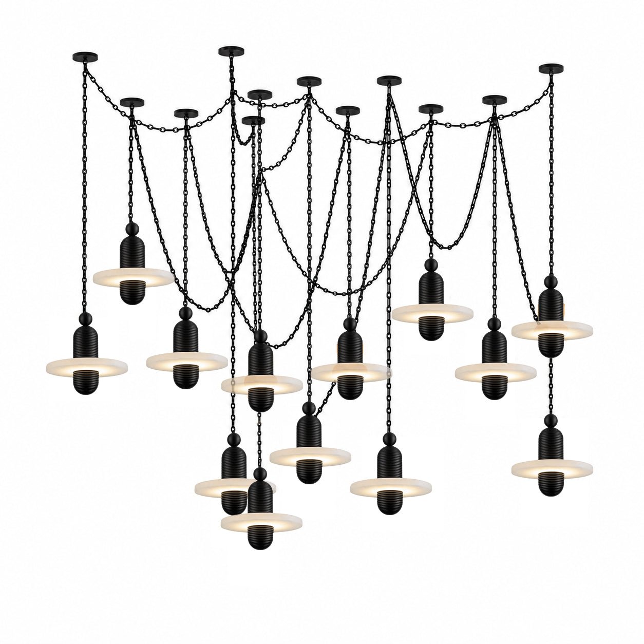 Orbital Drift Chain Chandelier-Neutral Decor