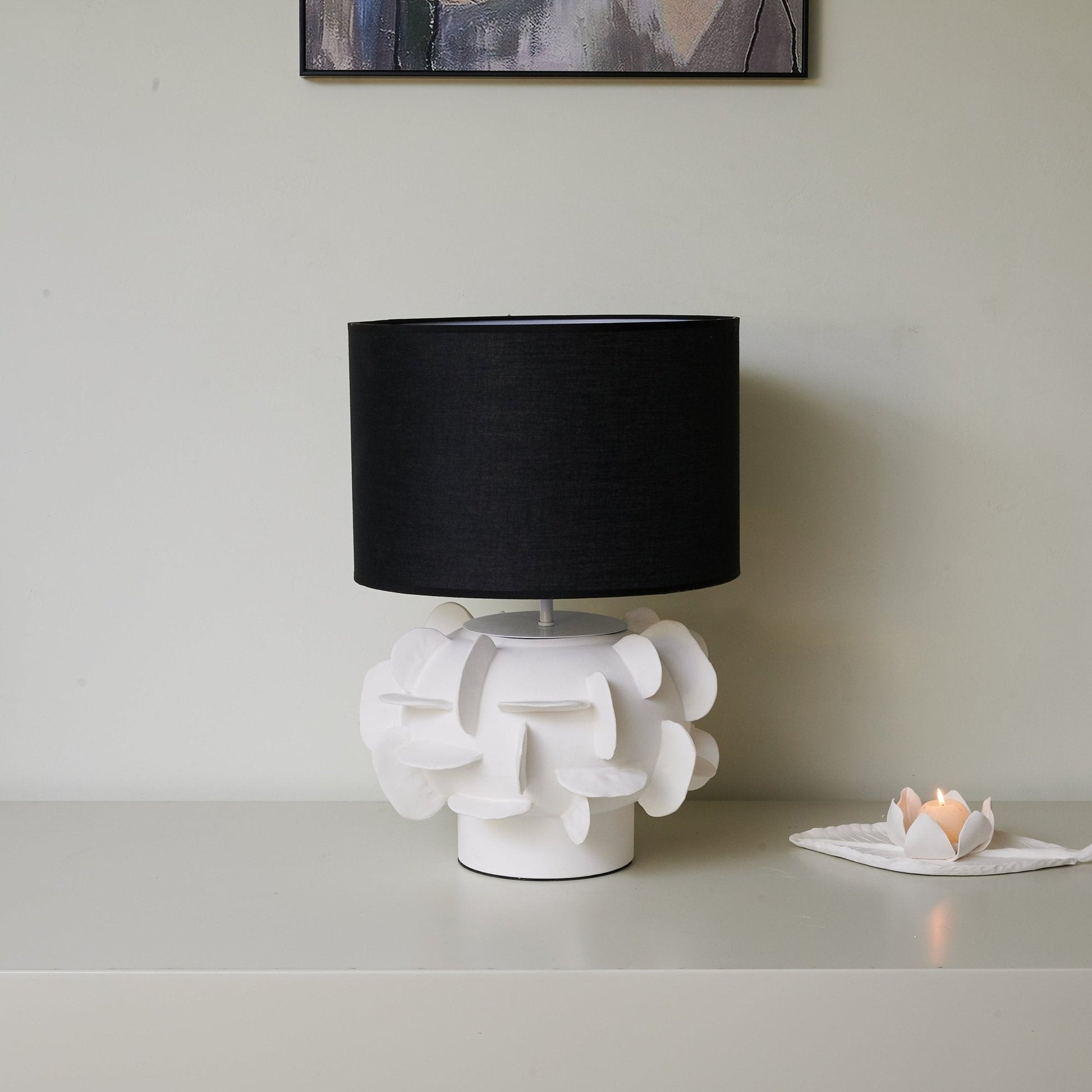 Peyton Contemporary Ceramics Table Lamp-Neutral Decor