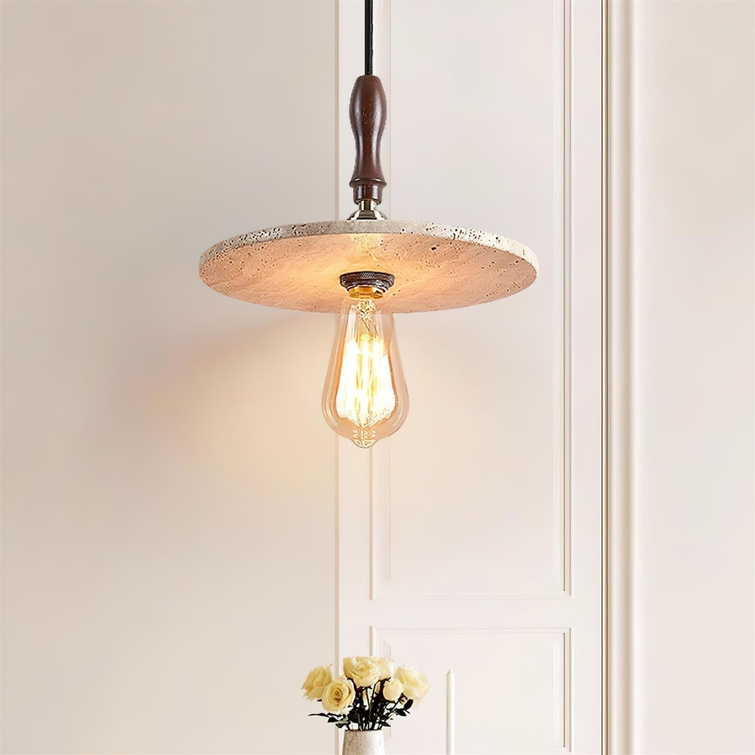 Ritta Orbit Pendant Light Travertine