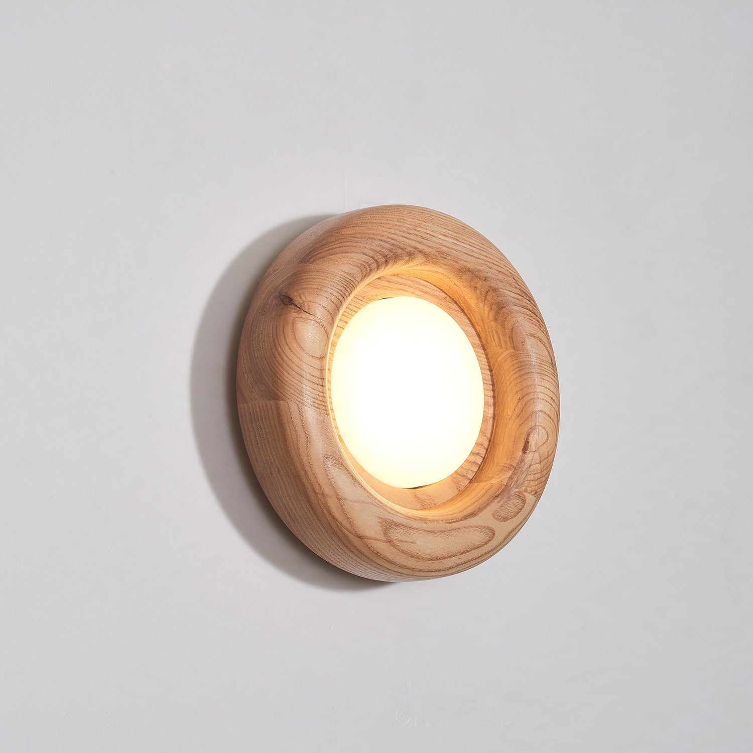 Lustra Wall Lamp Wooden Frame Acrylic Glow-Neutral Decor
