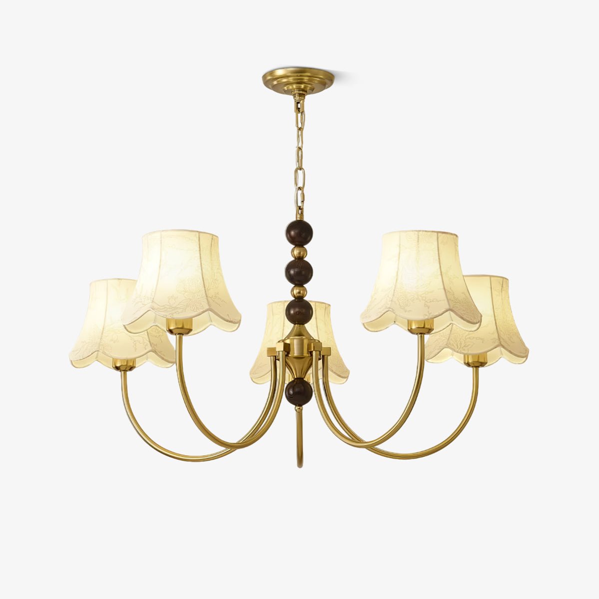 Orchid Chandelier Fabric Golden-Neutral Decor