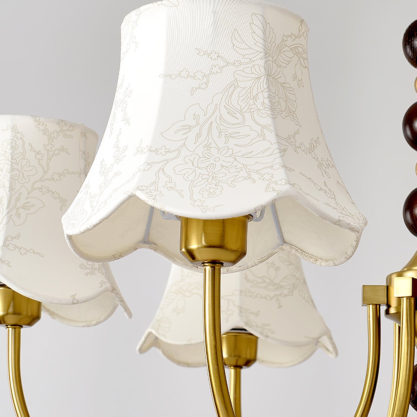 Orchid Chandelier Fabric Golden-Neutral Decor