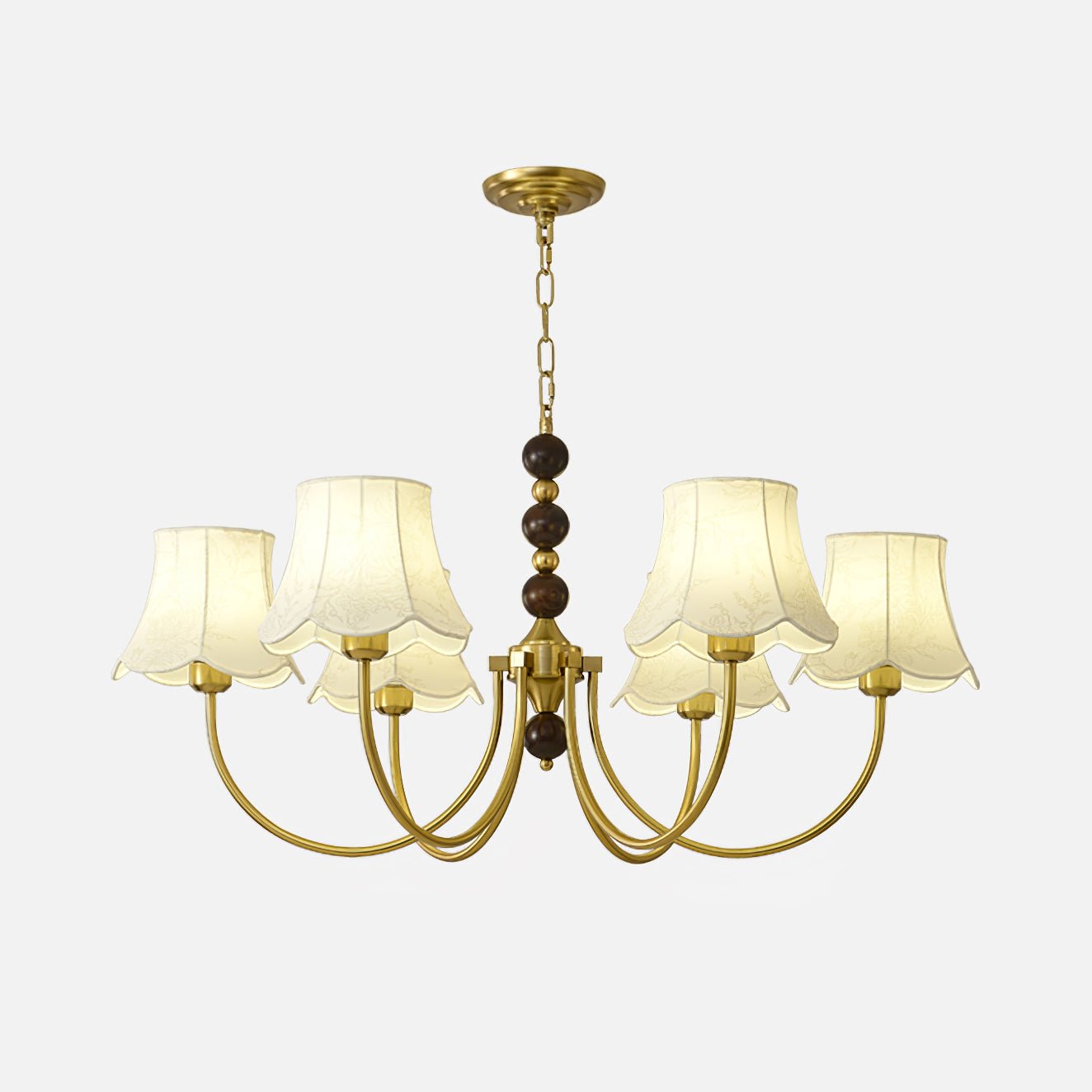 Orchid Chandelier Fabric Golden-Neutral Decor