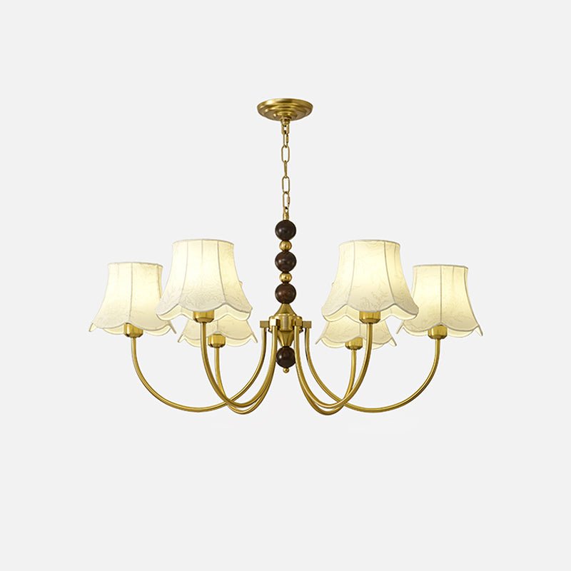 Orchid Chandelier Fabric Golden-Neutral Decor