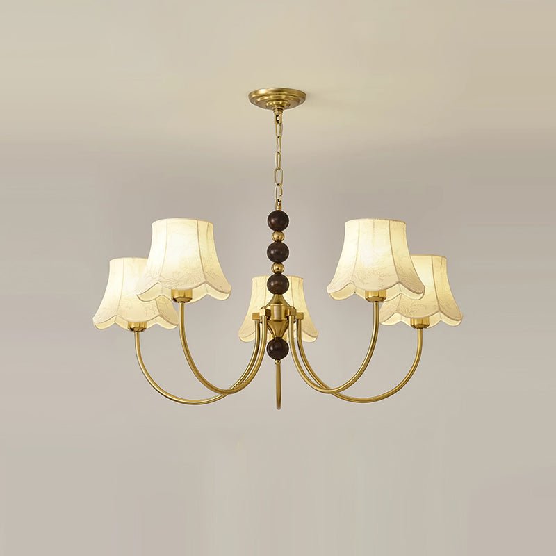 Orchid Chandelier Fabric Golden-Neutral Decor