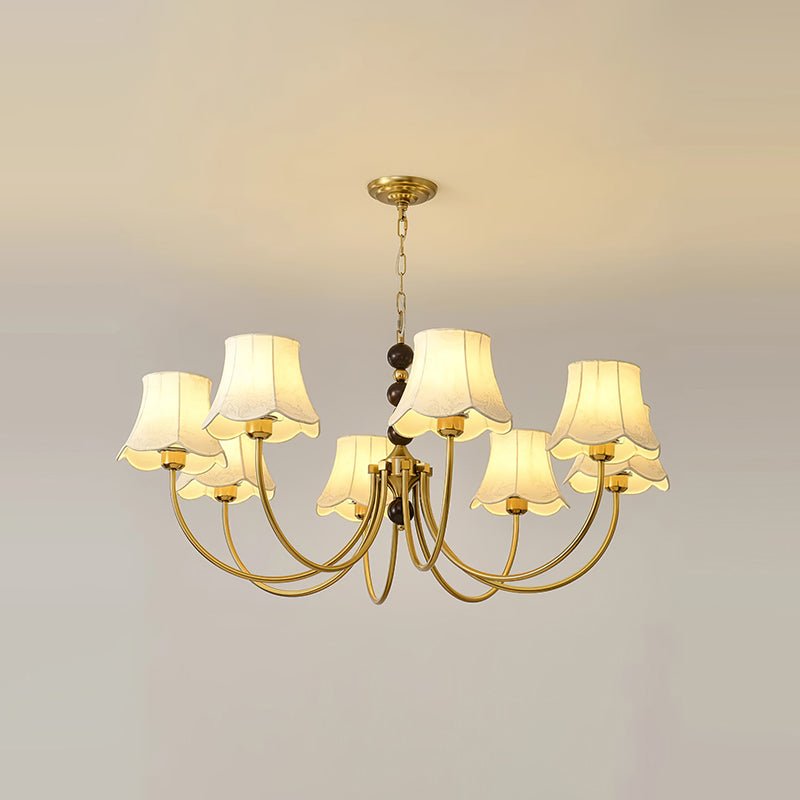 Orchid Chandelier Fabric Golden-Neutral Decor