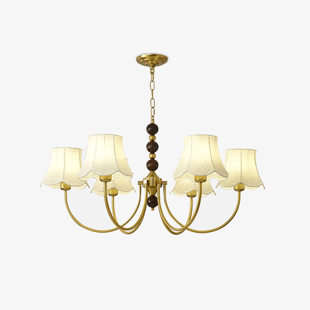Orchid Chandelier Fabric Golden-Neutral Decor