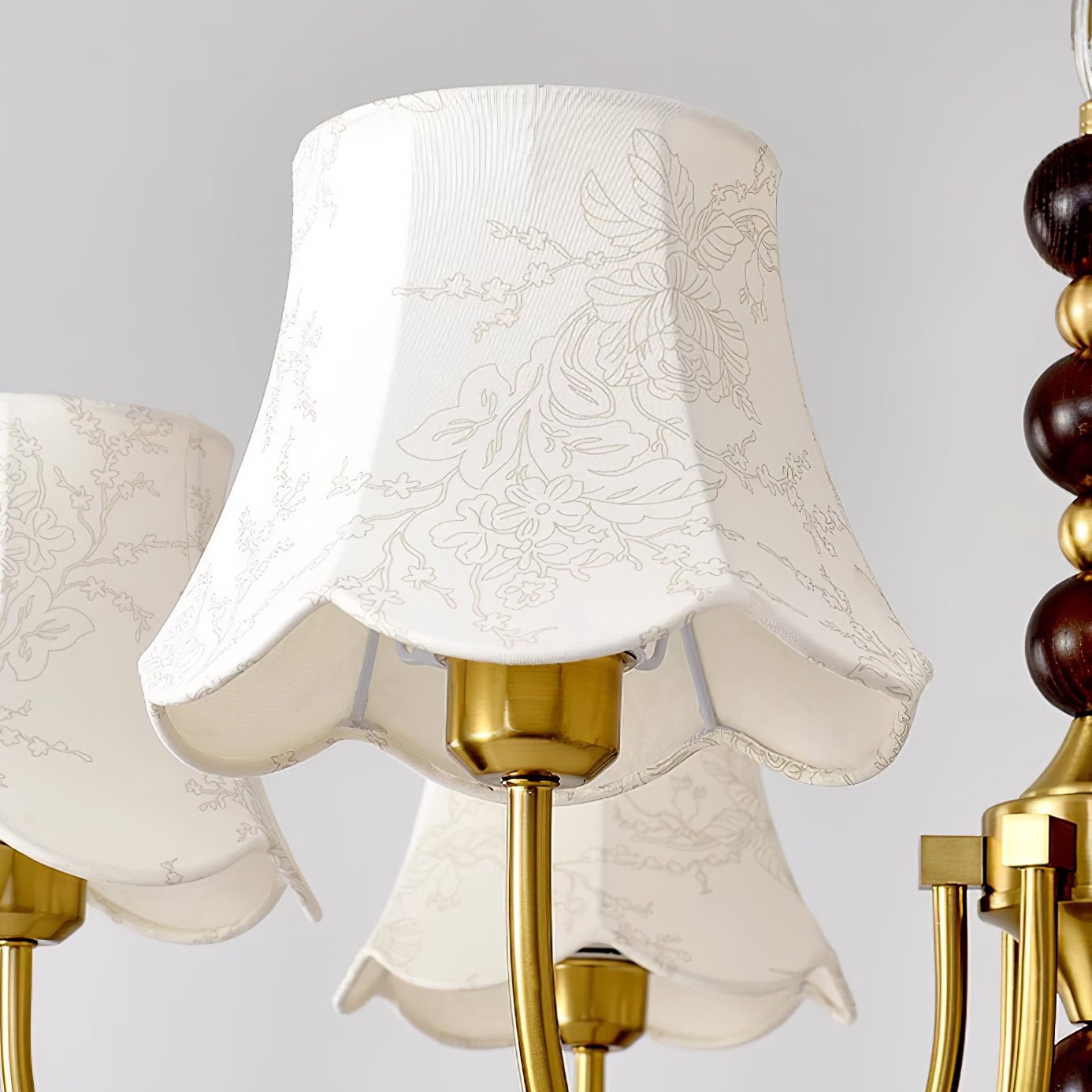 Orchid Chandelier Fabric Golden-Neutral Decor